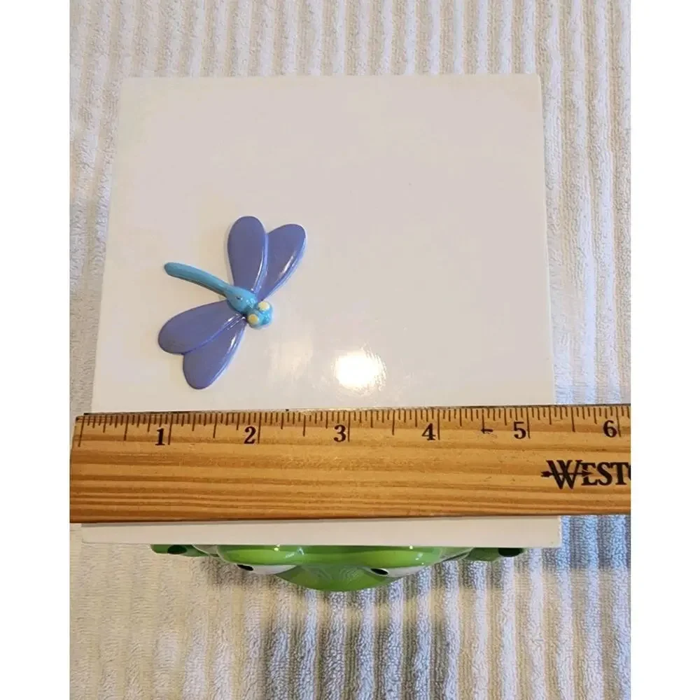 VTG Frog Open Mouth Tissue Box cover dispenser Whimsical 90s Y2K Funny Bathroom